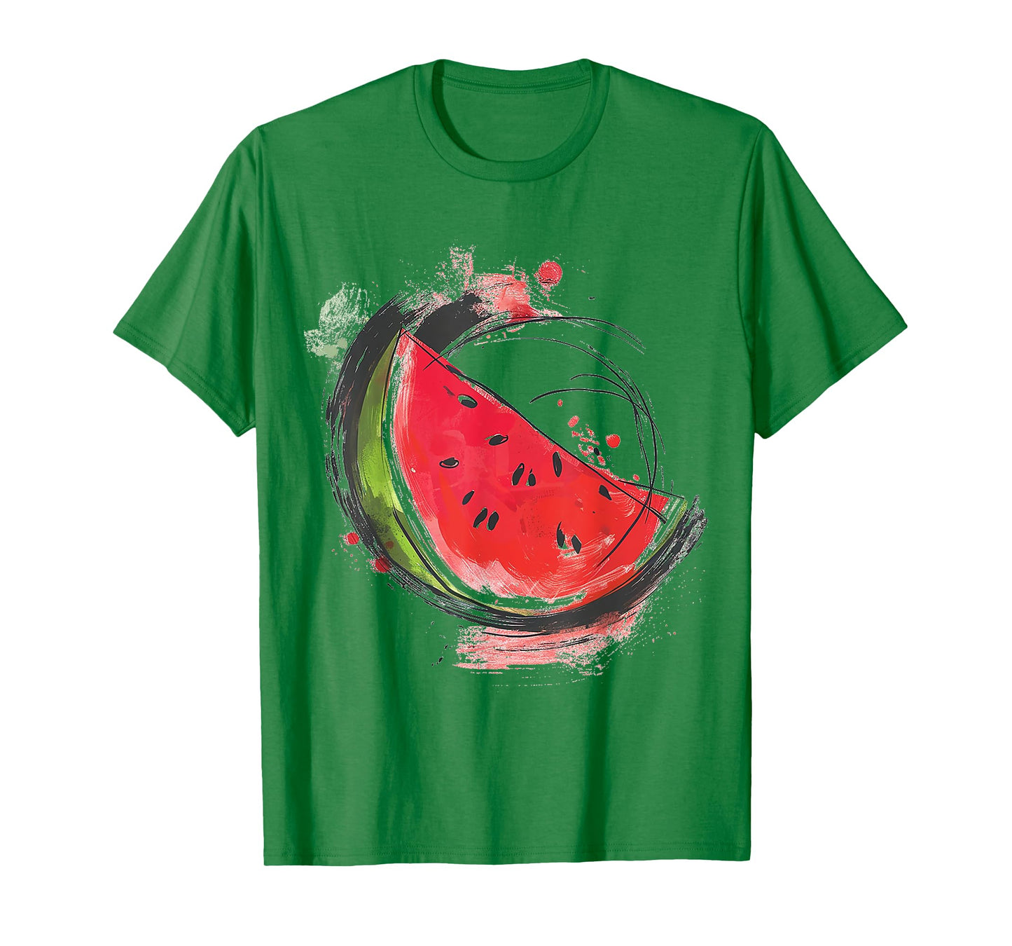 Watermelon Painting Motif Abstract Drawing Art Watermelon T-Shirt