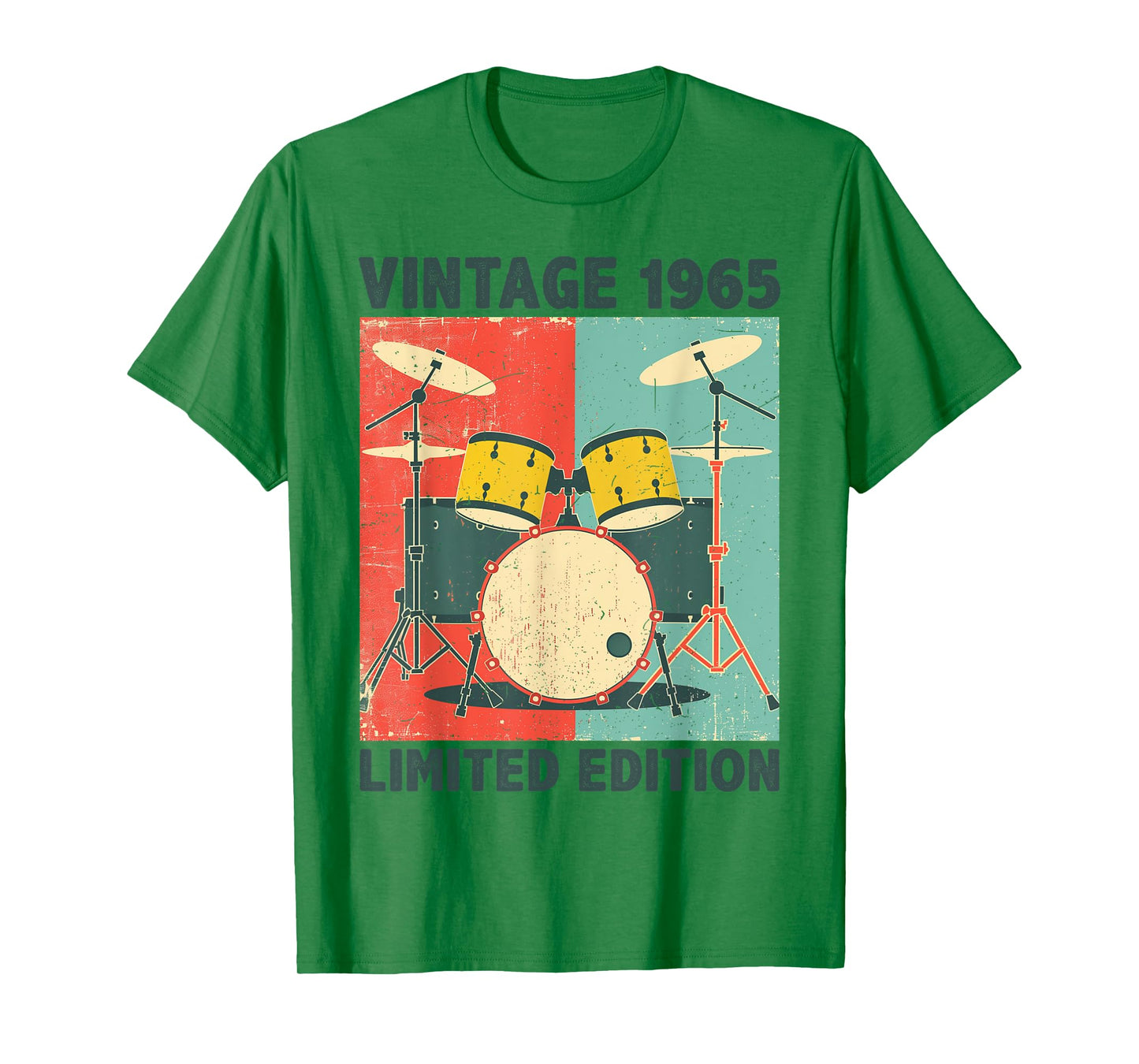 60 Years Old Gift Vintage 1965 Drums Lover 60th Birthday T-Shirt