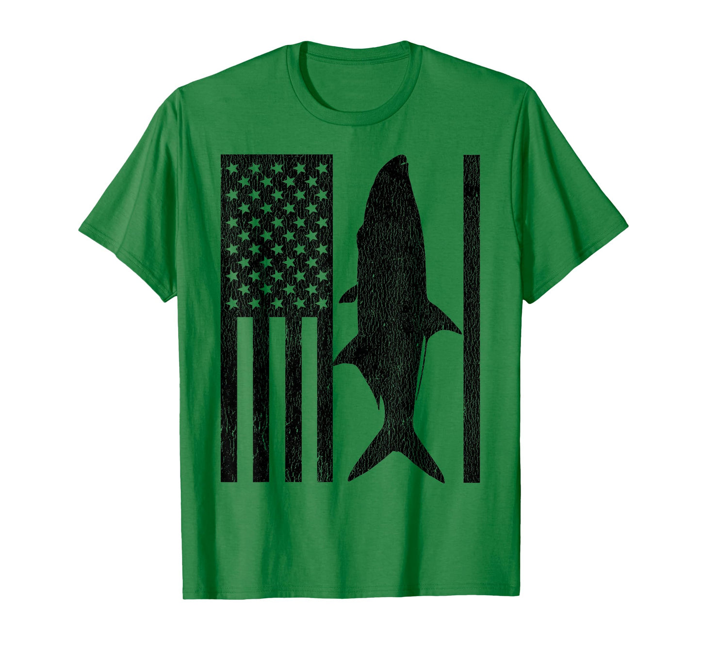 Tarpon Fishing - American Flag Tarpon Fisherman T-Shirt