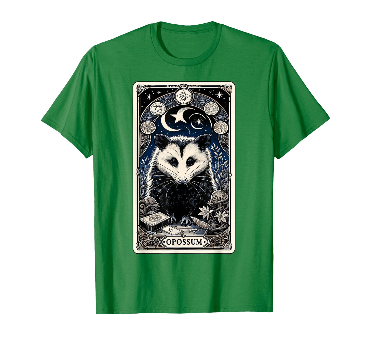 Opossum Tarot Card Goth Possum Witchcraft Gothic Occult T-Shirt