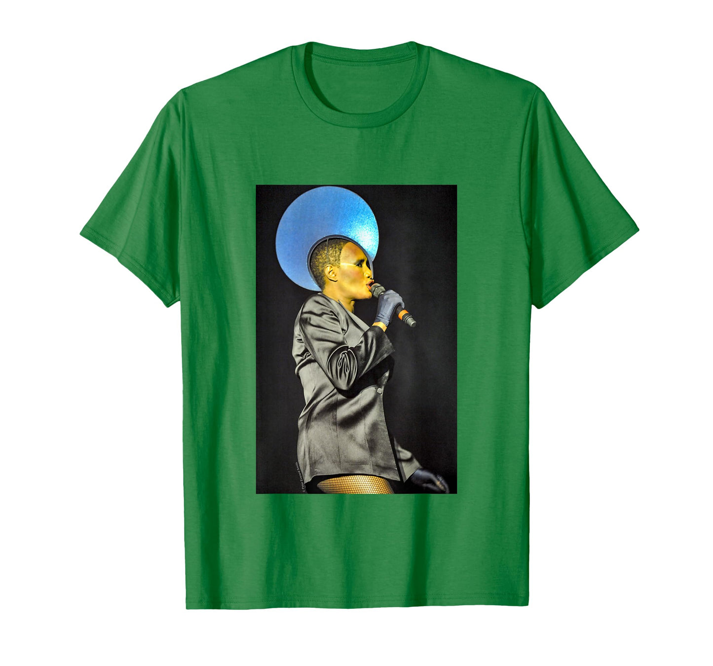 Grace Jones Blue Headdress By Everard Smith T-Shirt