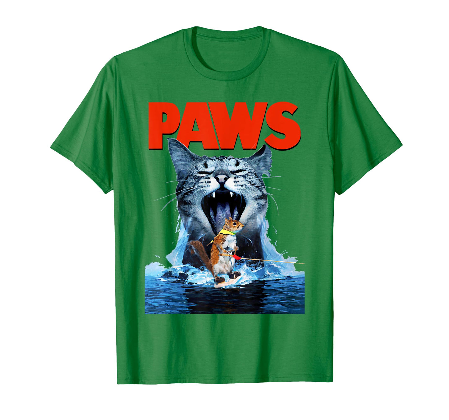 Paws Cat Lover, Horror Movie Parody T Shirt T-Shirt