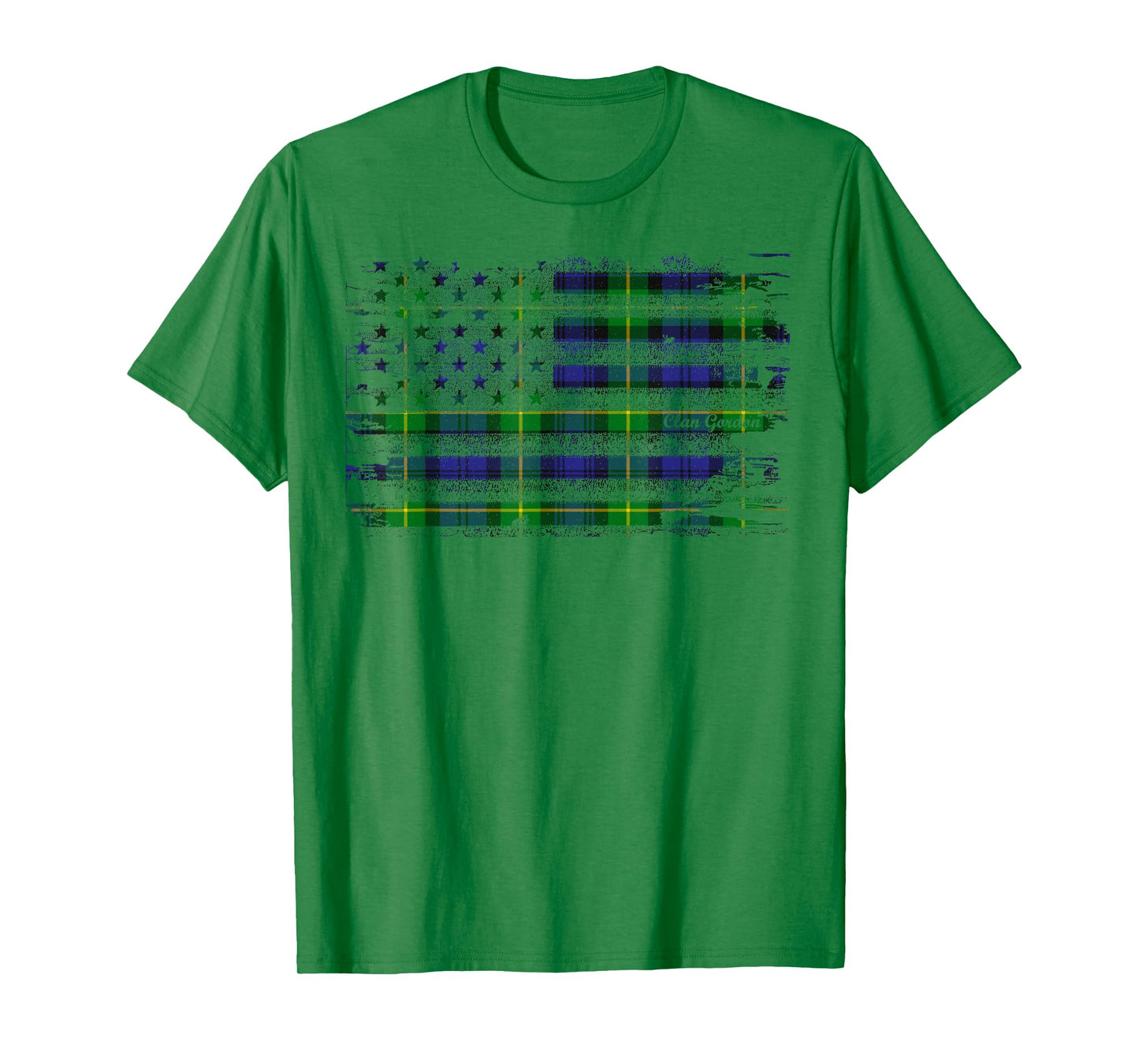 Clan Gordon American Flag Scottish tartan shirt T-Shirt