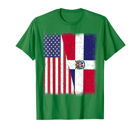Dominican Republic American Flag Men Women Hispanic Heritage T-Shirt