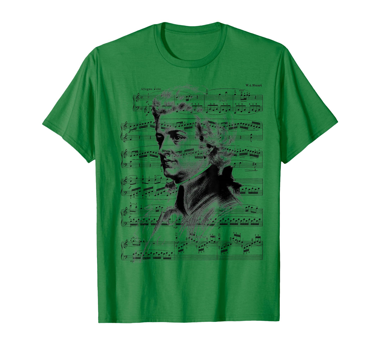 Wolfgang Amadeus Mozart Composer Pianist Mozart sheet music T-Shirt