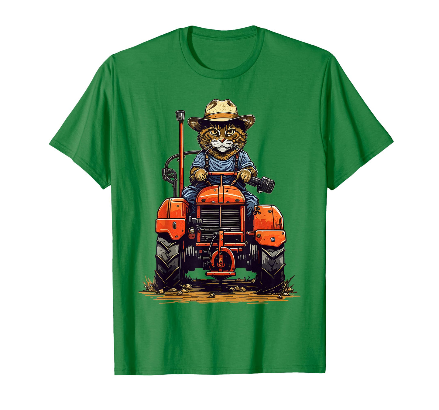 Funny Farm Tractor Lover Cat Farmer Life Cat Driving Tractor T-Shirt