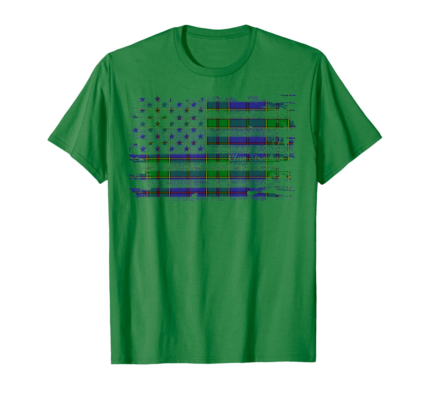Strachan surname american flag scottish clan tartan Women Kids Men T-Shirt
