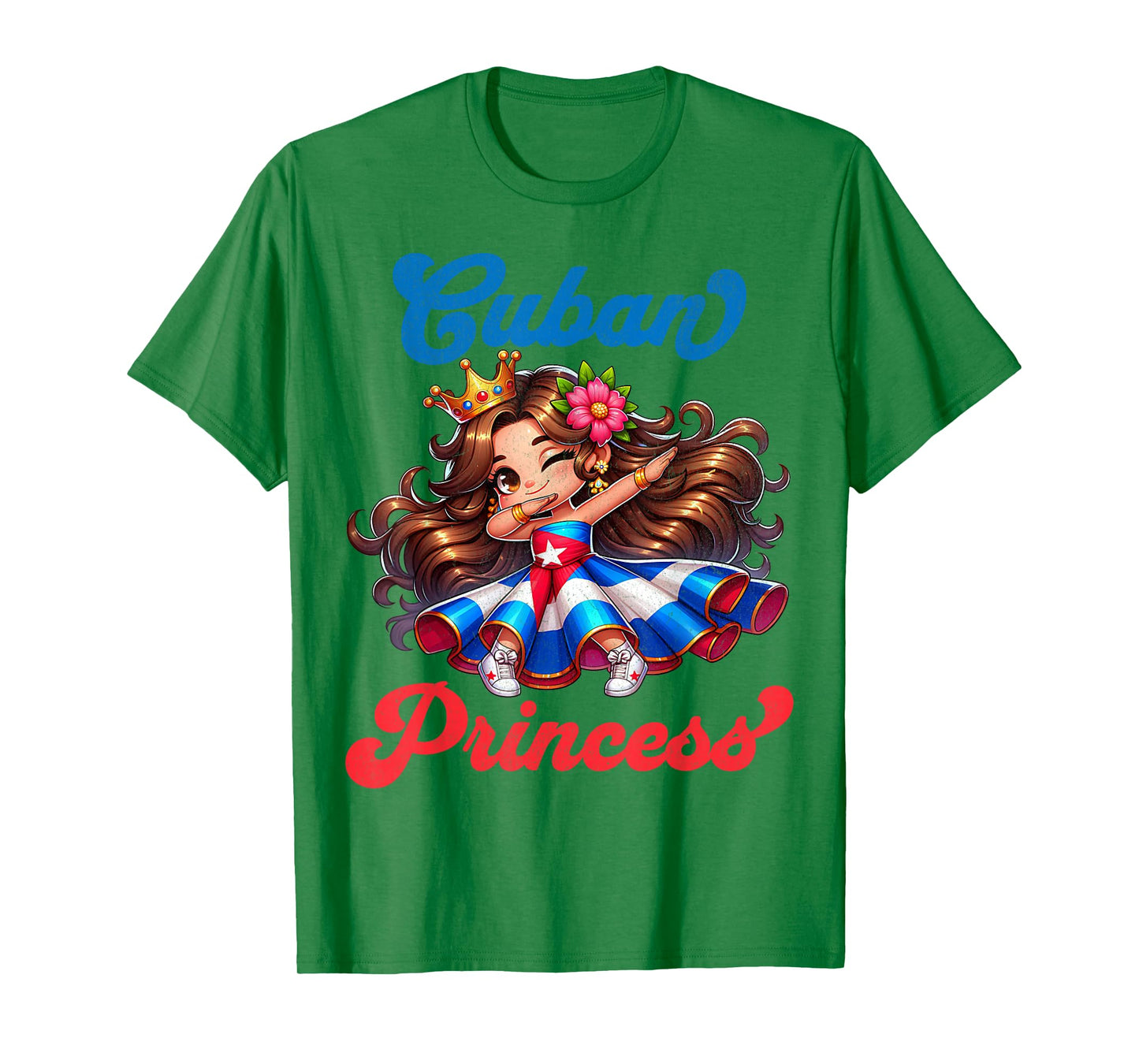 Cuban Princess Cuba Butterflies Dabbing for Girls & Kids T-Shirt
