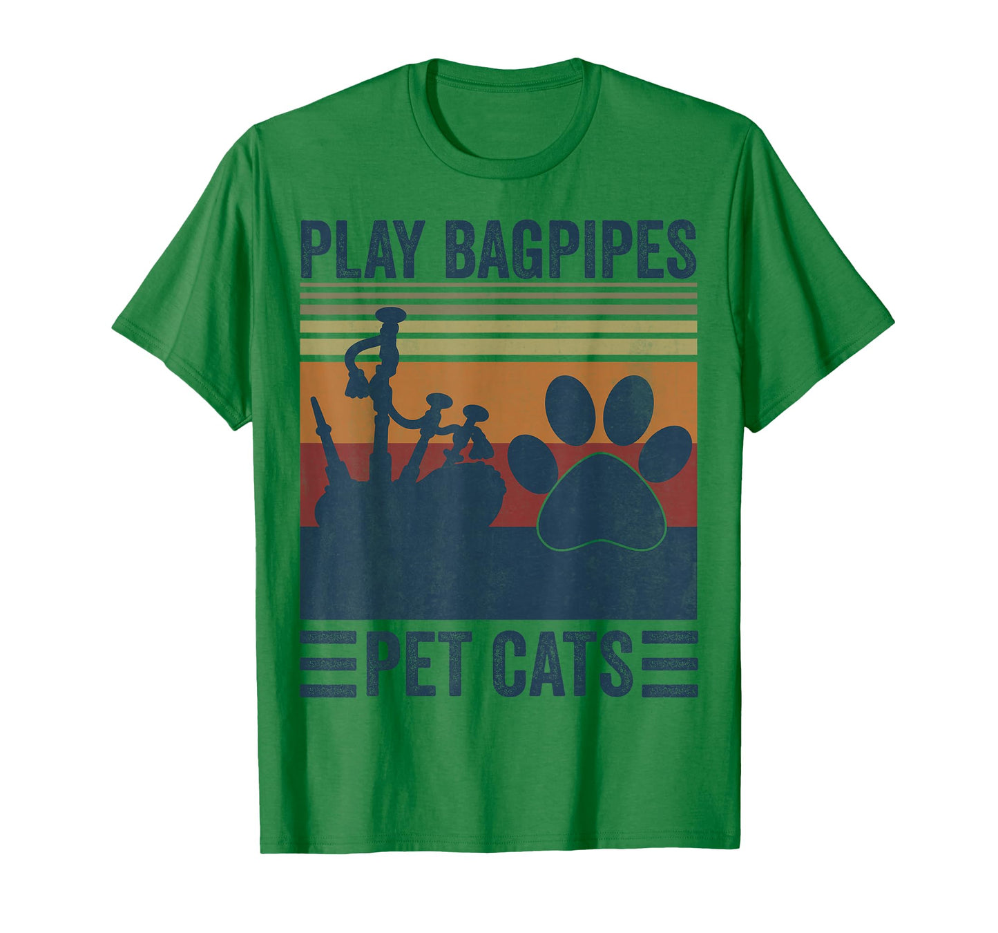Funny Cat lover and Bagpipe Player - Pet Cats Play Bagpipes T-Shirt