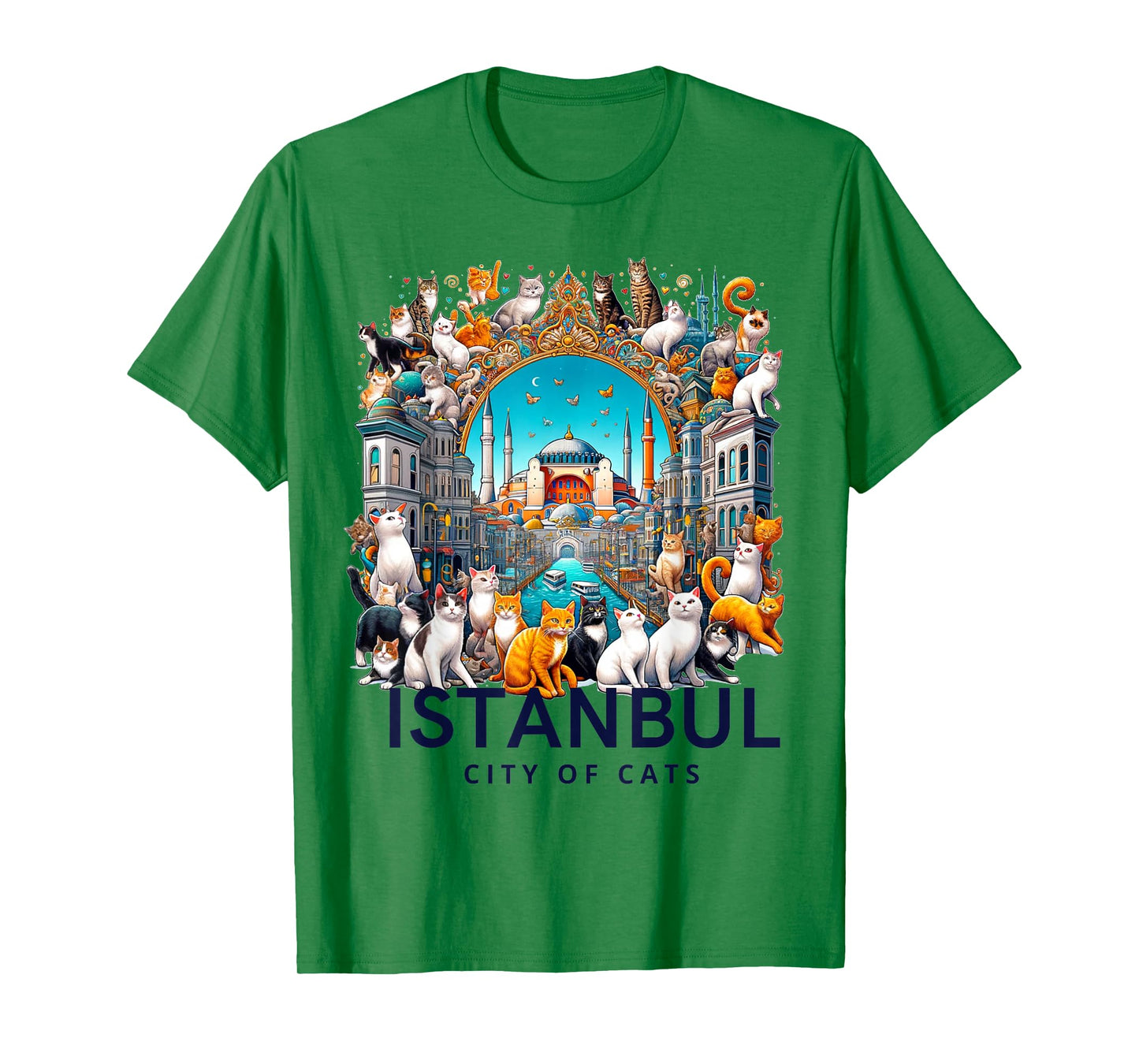 City of Cats, Istanbul - Turkish Art T-Shirt