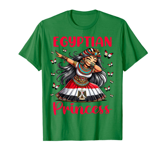Egyptian Princess Dab Girl Flag Dress Heritage Souvenir Kids T-Shirt