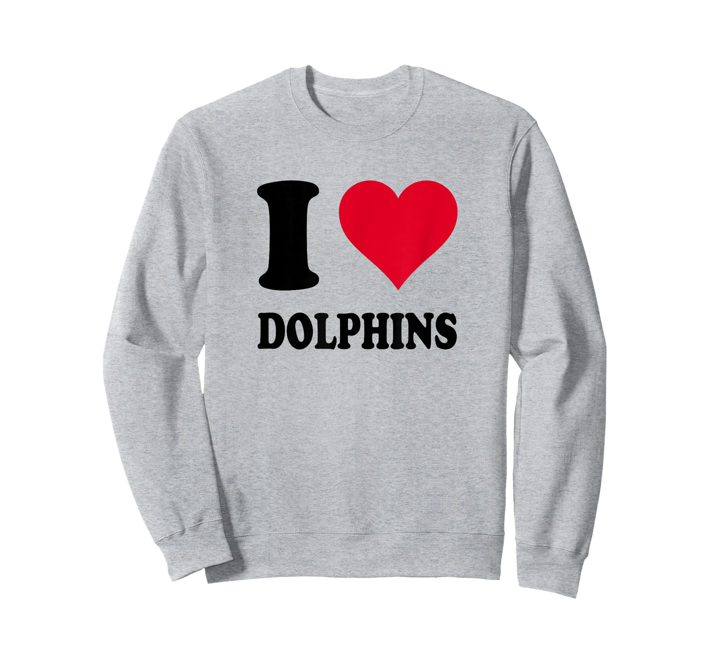 Red Heart I Love Dolphins T-Shirt