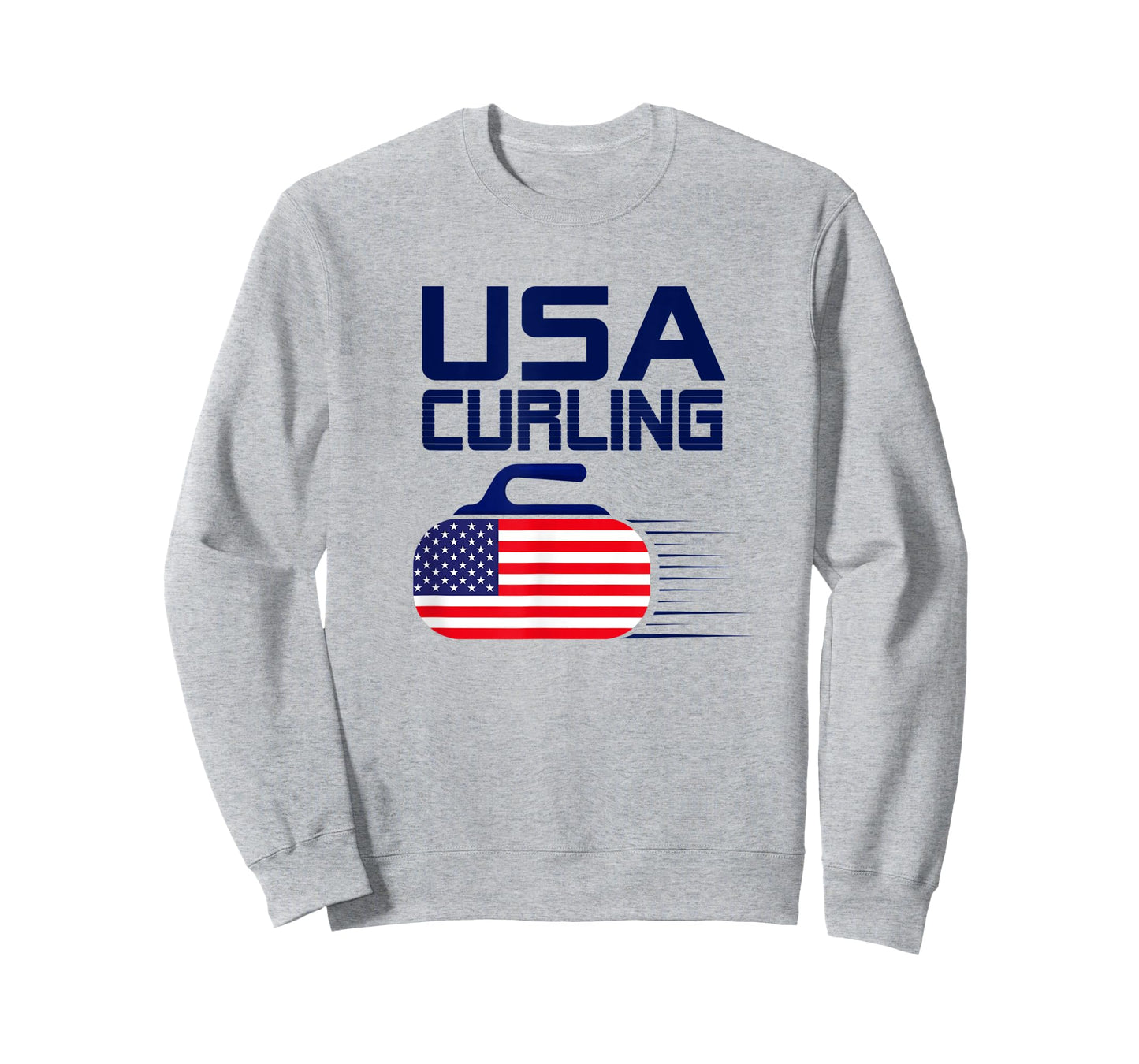 Curling USA Team American Flag Curl Winter Sports Lovers T-Shirt