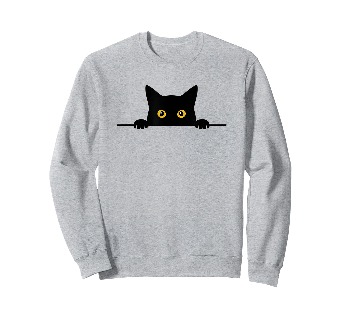 Cute Black Cat Kitty Peeking Graphic | Kitten Funny T-Shirt