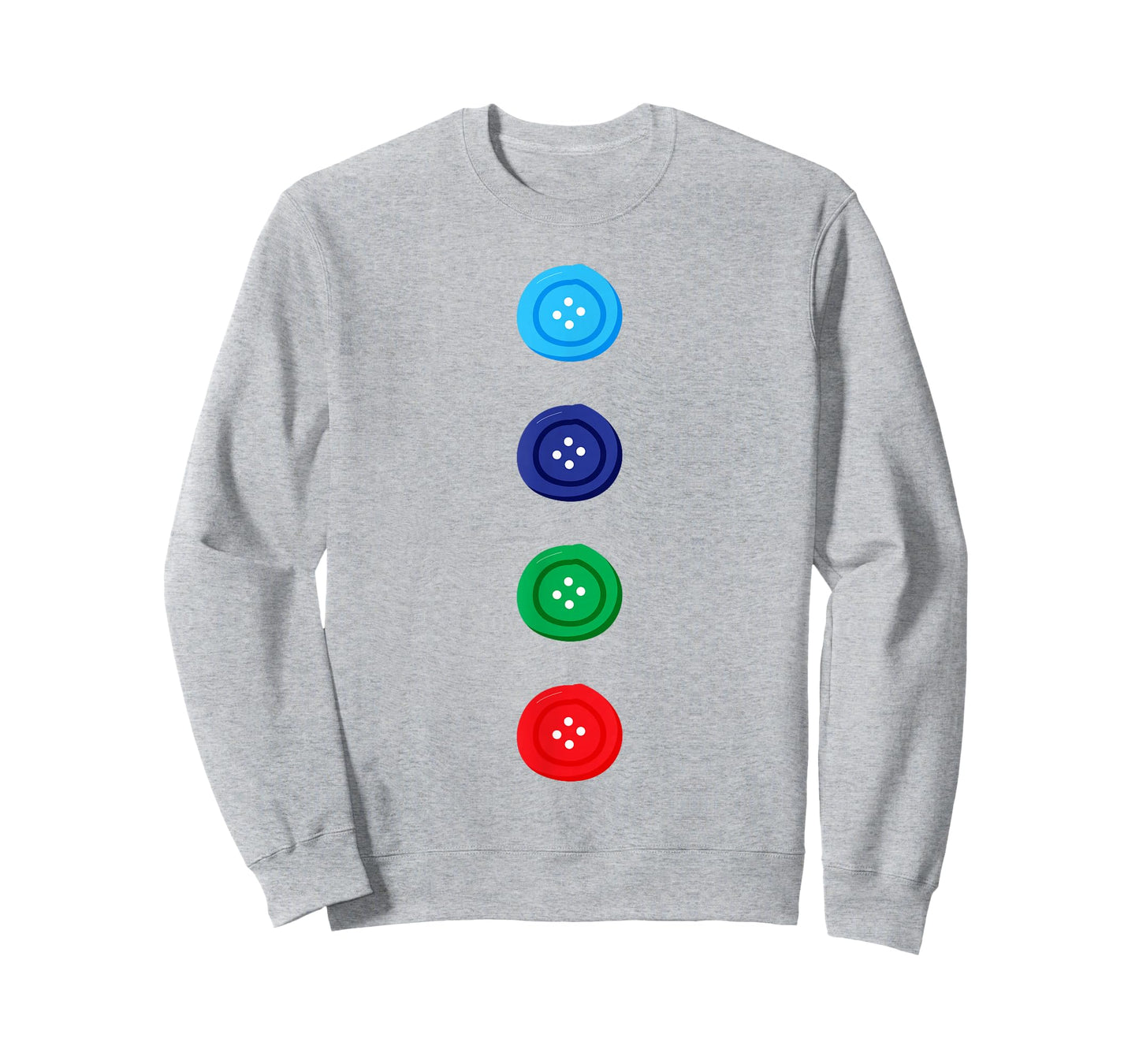 Four Groovy Buttons Blue Cat Funny Halloween Costume T-Shirt