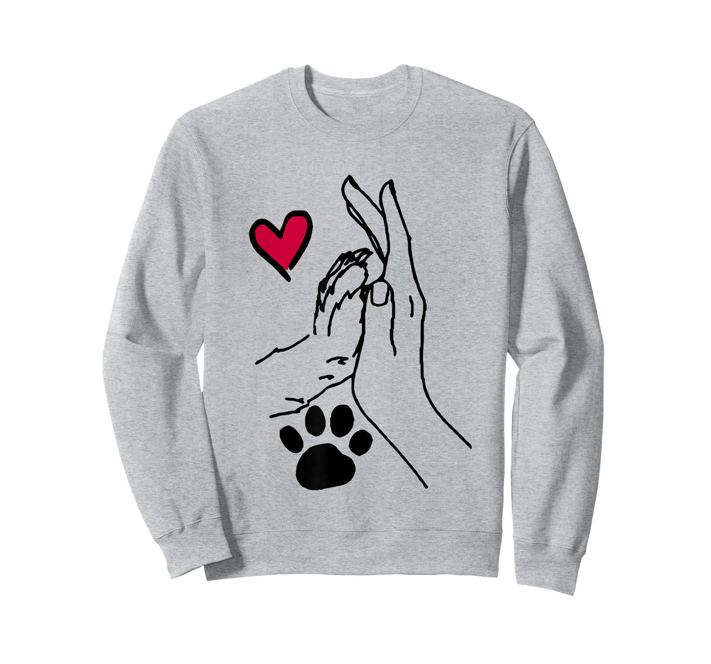 Human And Dog Or Cat Paw High Five Dog Human Friendship T-Shirt