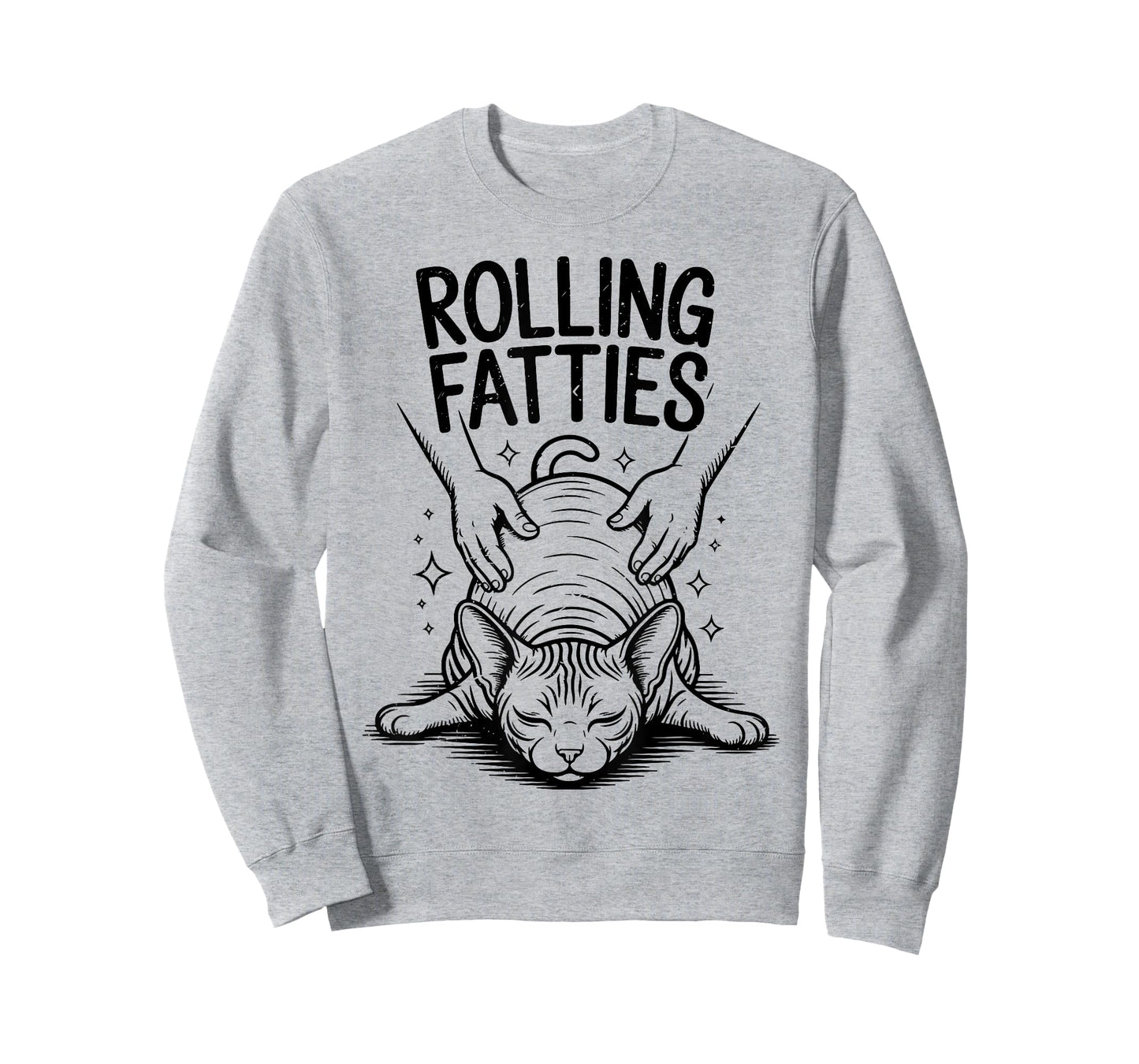 Rolling Fatties Sphynx Cat-Shirt Daddy Mom Dad Women Funny T-Shirt