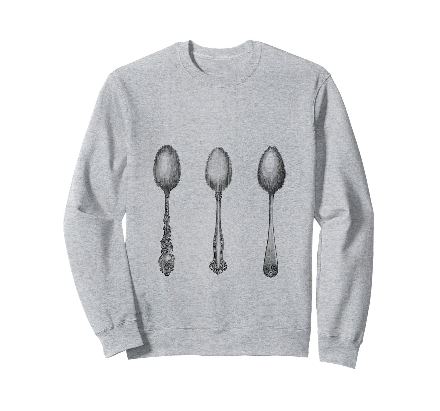 Antique Spoons print three spoonie silverware etched vintage T-Shirt