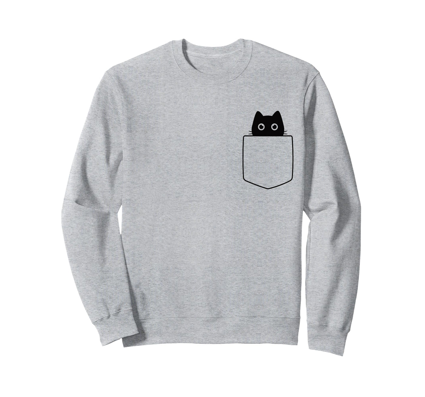 Cat in Pocket Shirt for Kids Women Men Funny Cute Cats Lover T-Shirt