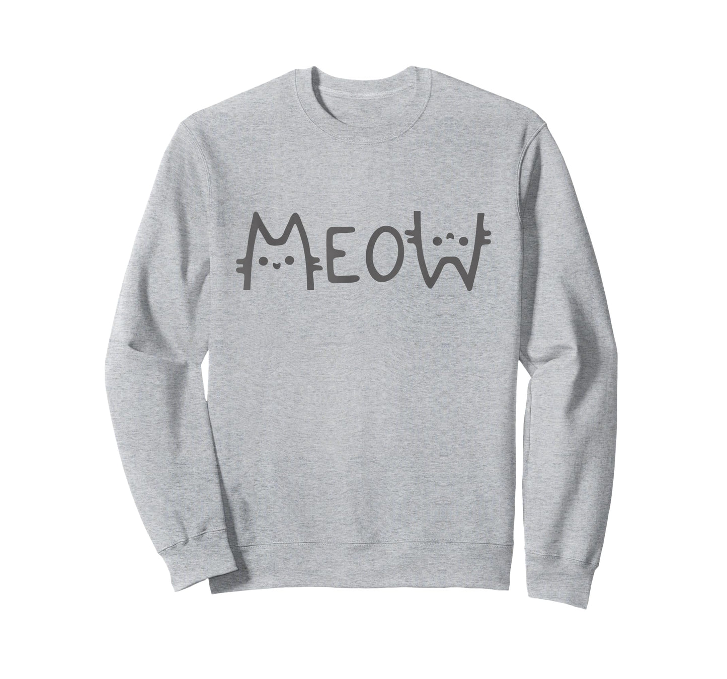 Meow Funny Minimalist Cute Pet Kitten Cat Lover Owner Simple T-Shirt