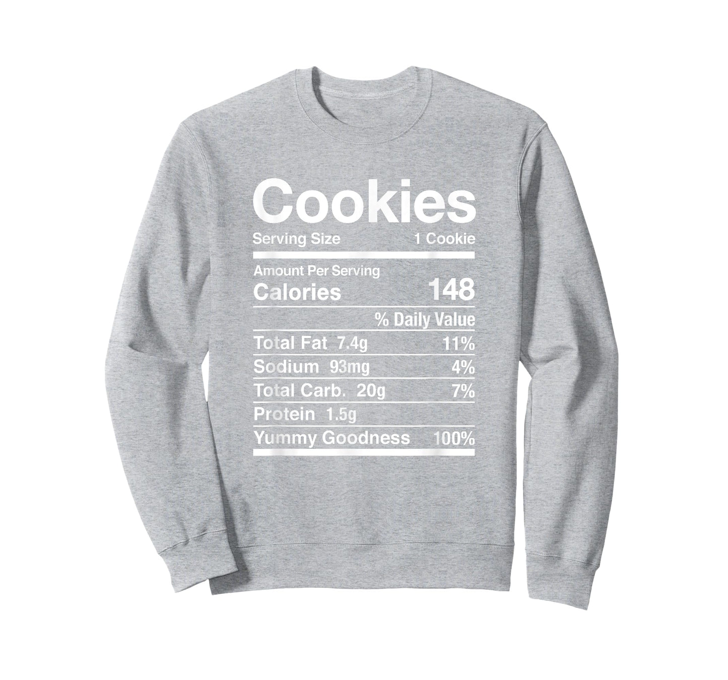 Cookie Nutrition Facts Thanksgiving Matching T-Shirt