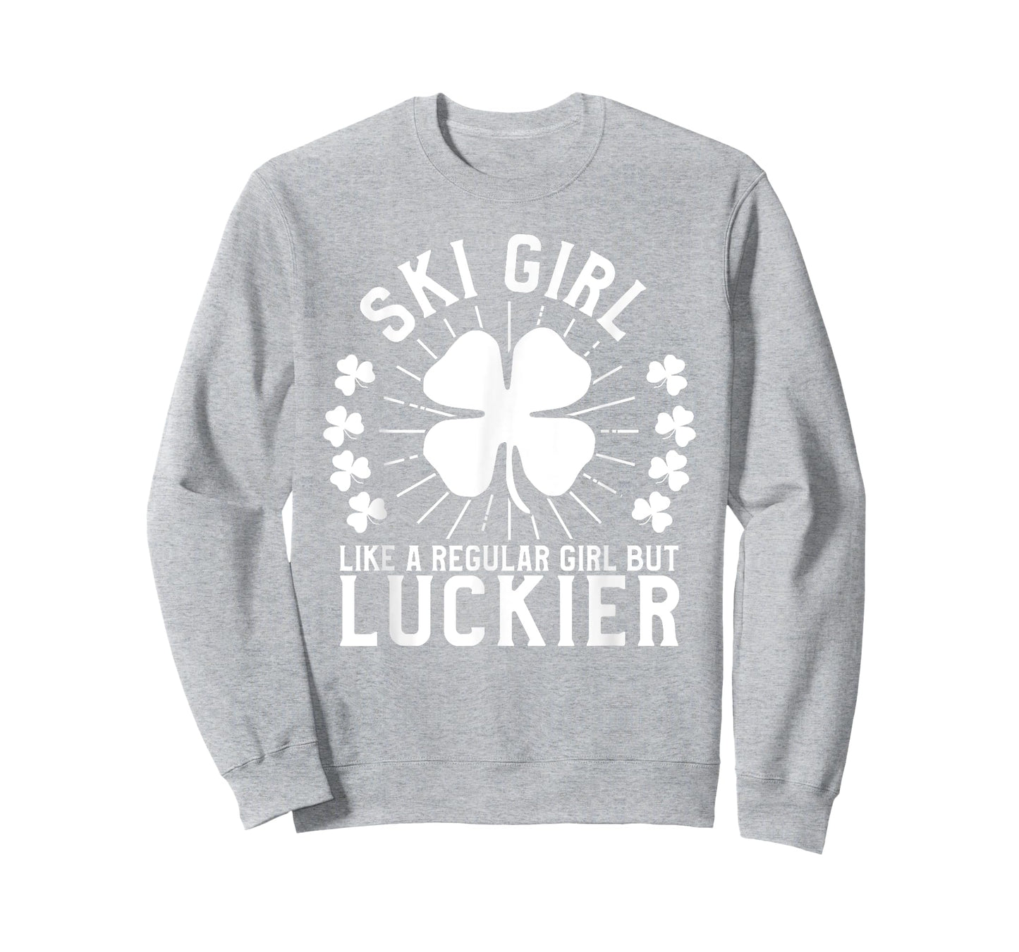 St Patrick's Day Ski Girl T-shirt Skier Skiing Gift T-Shirt