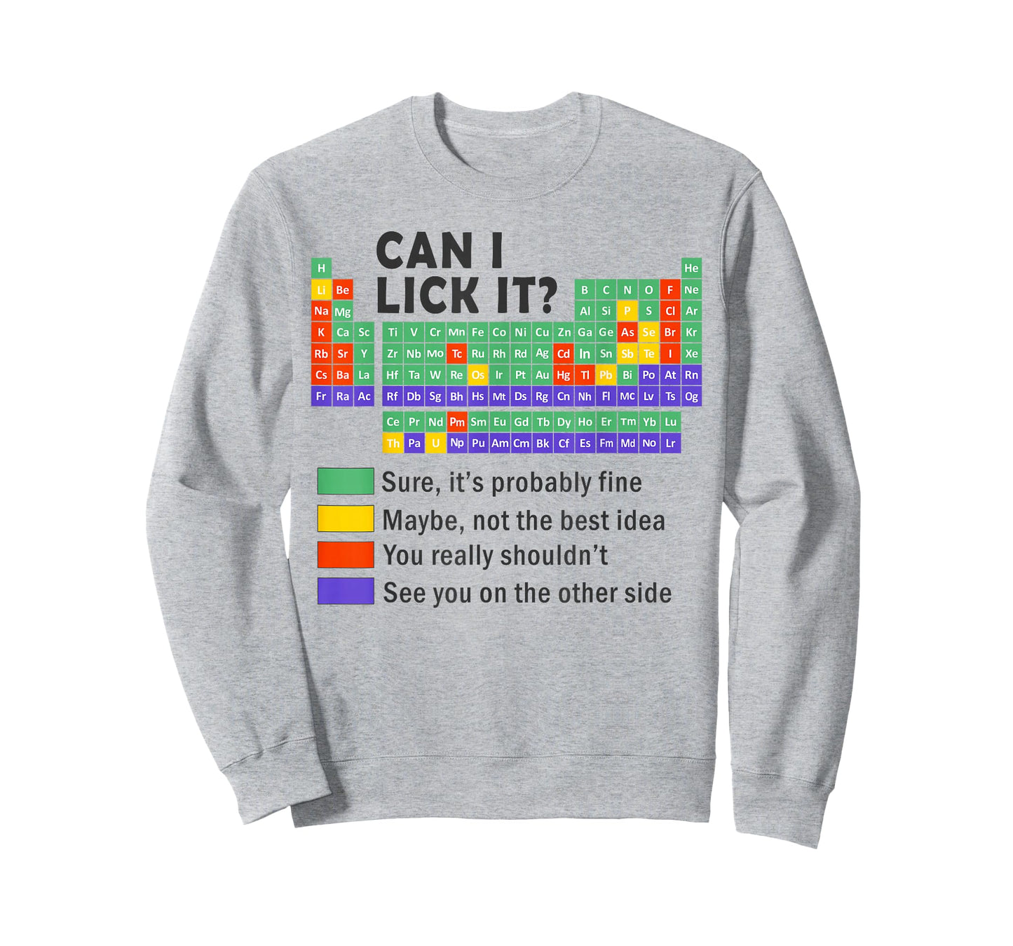 Can i lick it periodic table science graphic boys kids Funny T-Shirt