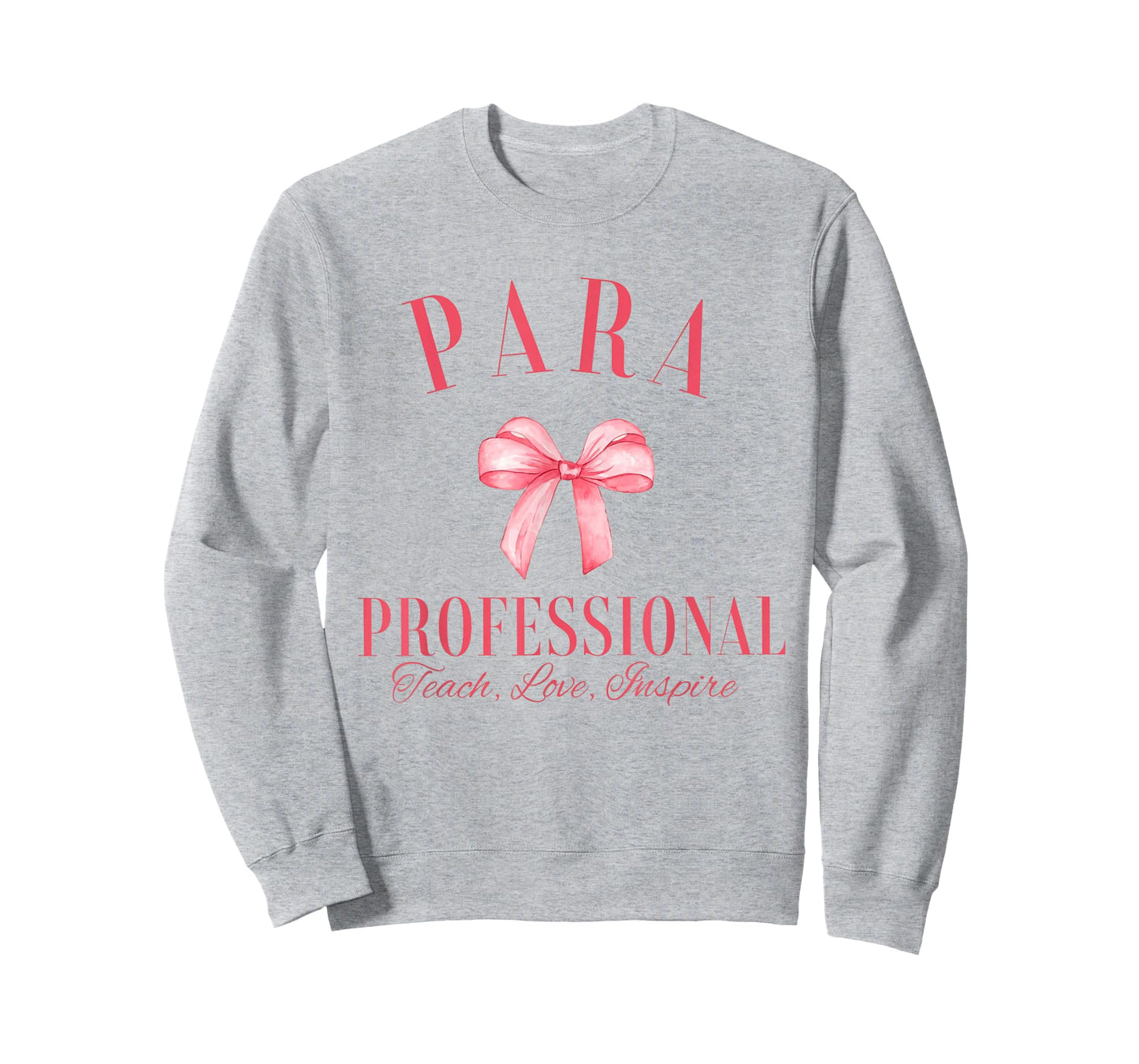 Coquette Bow Paraprofessional School para Squad Teacher Aide T-Shirt