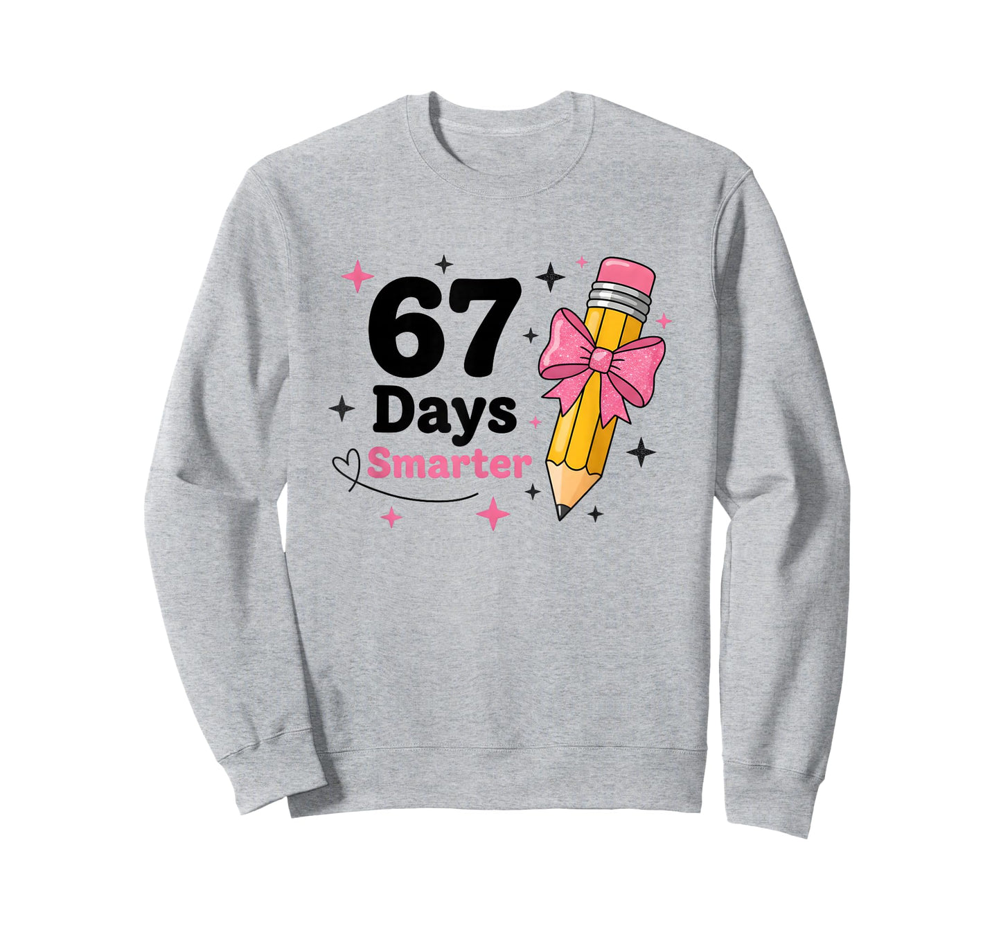 67 Days Smarter Bow Kids Teachers 67 Meme Humor Funny 6 7 T-Shirt