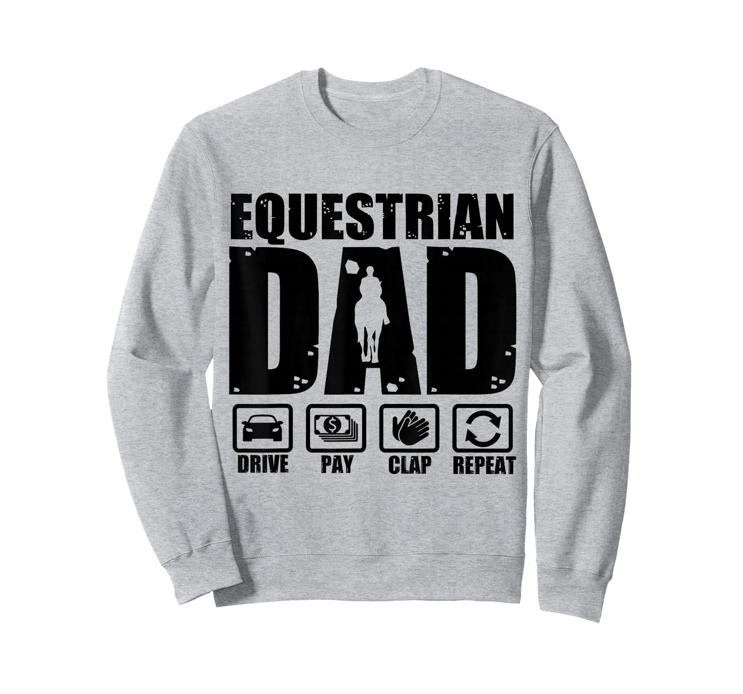 Funny Equestrian Dad Horse Rider Father Humor Fathers Day T-Shirt