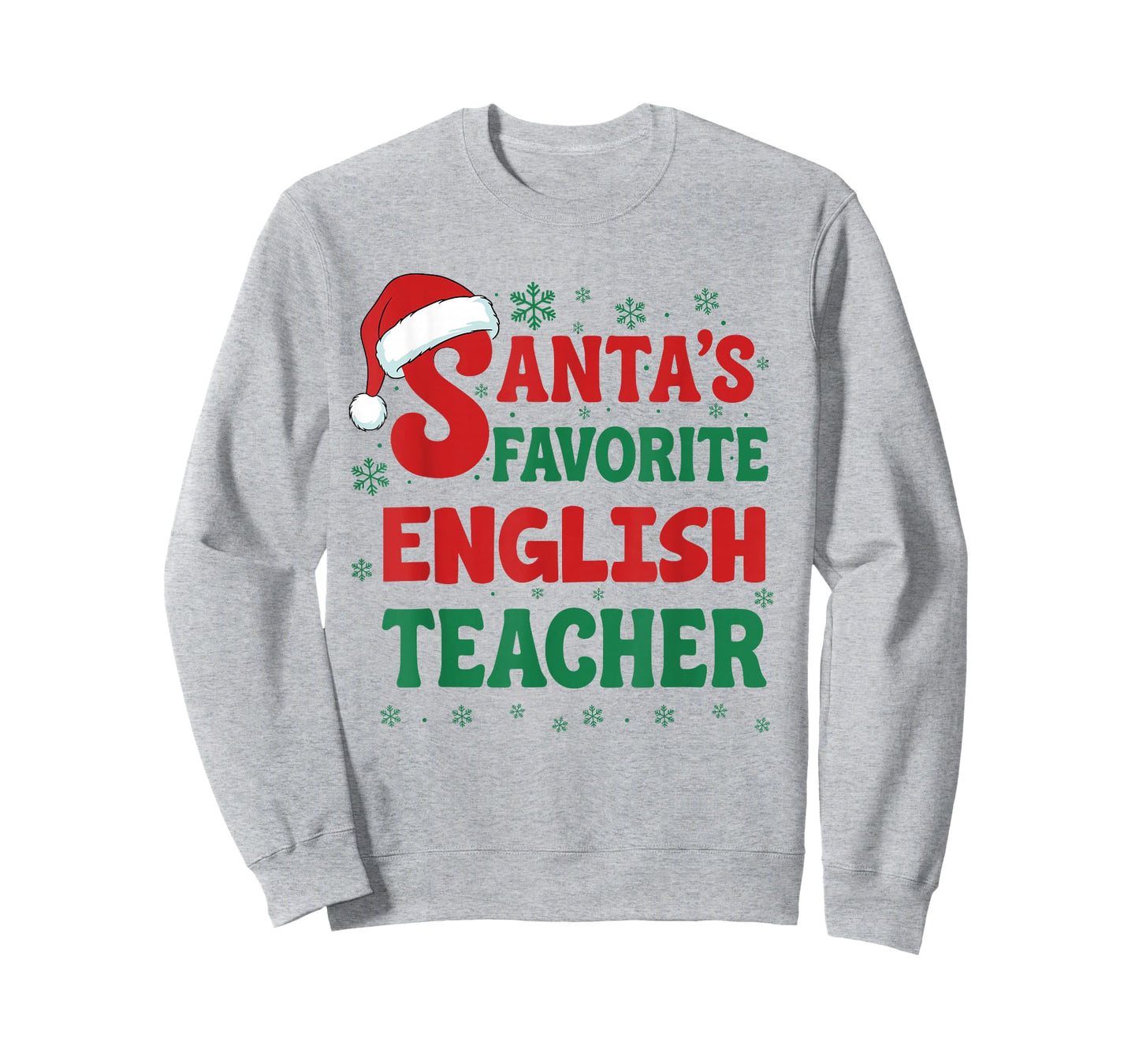 Santa's Favorite English Teacher Christmas Holiday Pajama T-Shirt