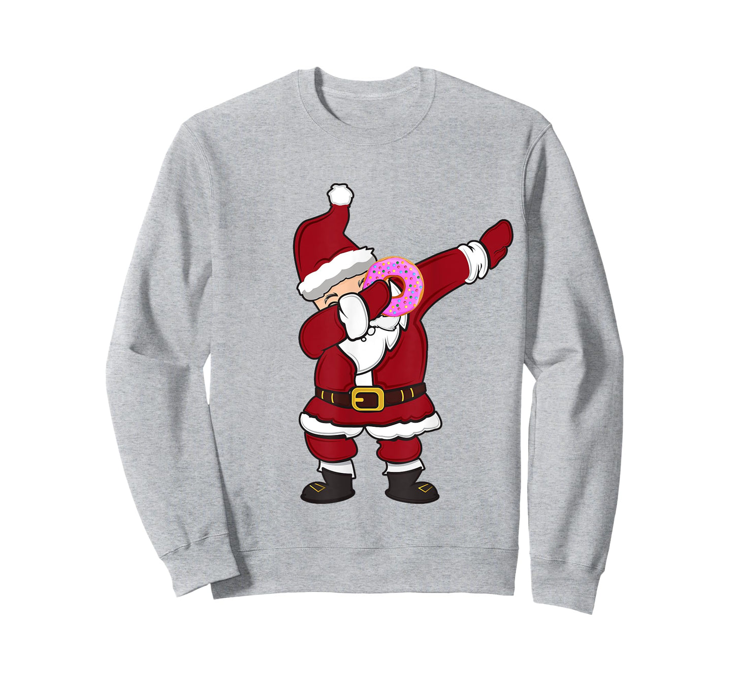 Funny Ugly Christmas Sweater Dab Santa Donut - Dabbing Santa