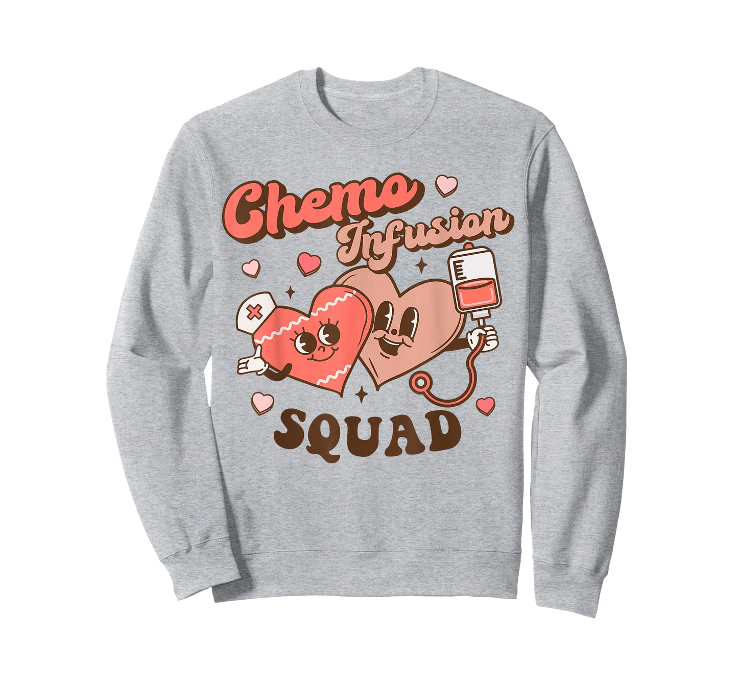 Chemo Infusion Nurse Groovy Valentine's Day Oncology Squad T-Shirt