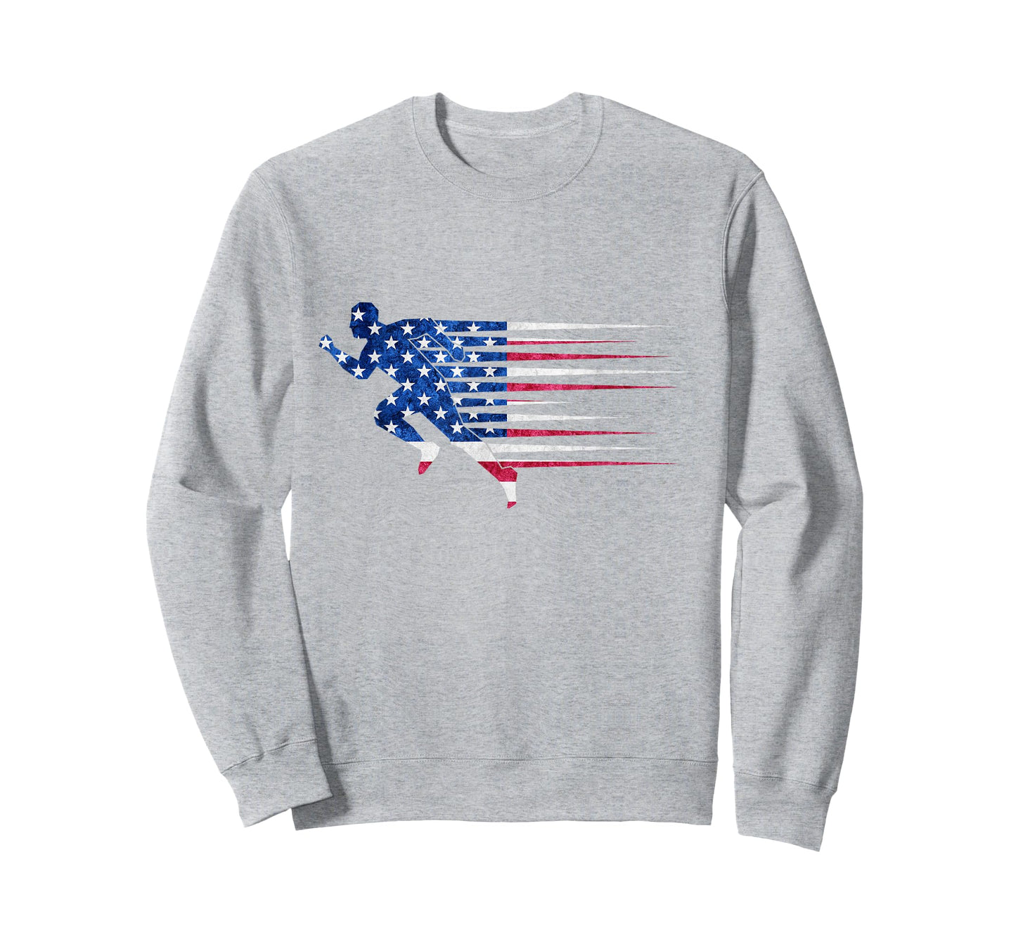 Patriotic Running USA American Flag Track and Field Team T-Shirt