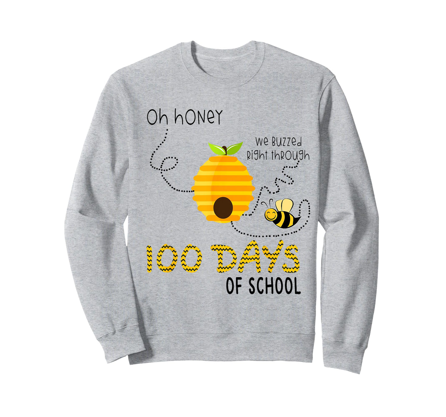 100th Day Of School Teacher Shirt Bee Hive Funny Sayings Men Women T-Shirt