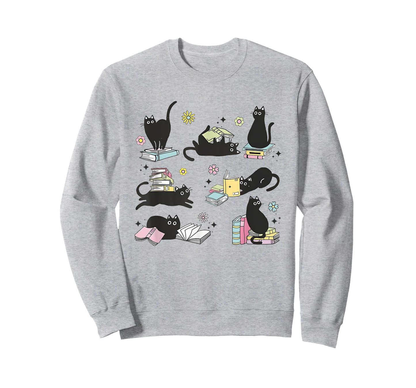 Cats Reading Books Shirt Cat Lover Kitten Reading Book Lover Men Women Girls Kids T-Shirt