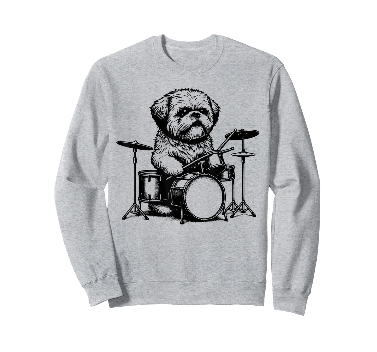 Bolonka Drummer Vibes For Music Lovers And Animal Fans T-Shirt