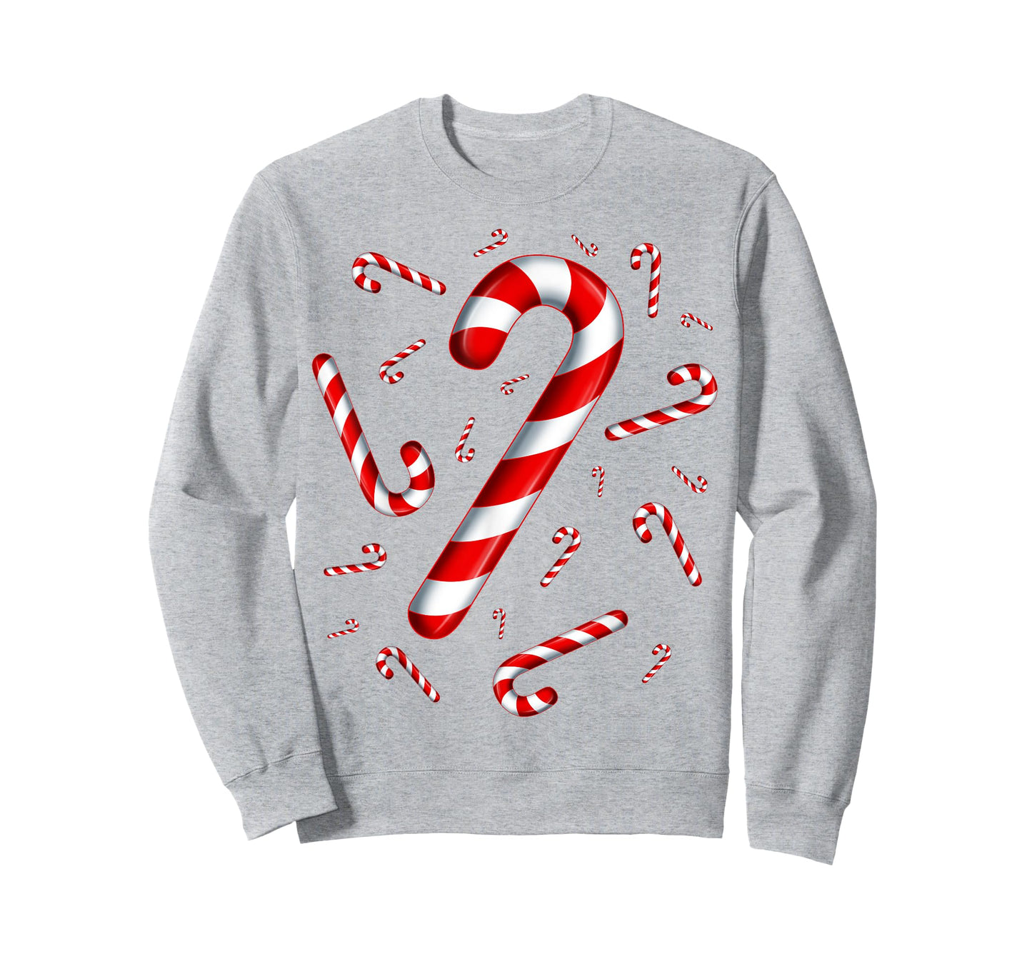Christmas Flying Candy Cane Lover Taster Red and White Woman T-Shirt