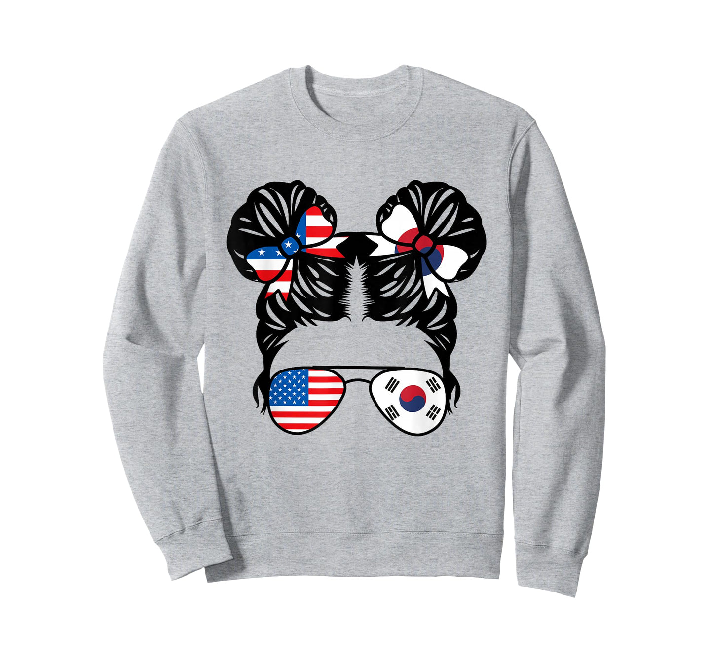 Half American South Korean Girl USA South Korea Flag Patriot T-Shirt