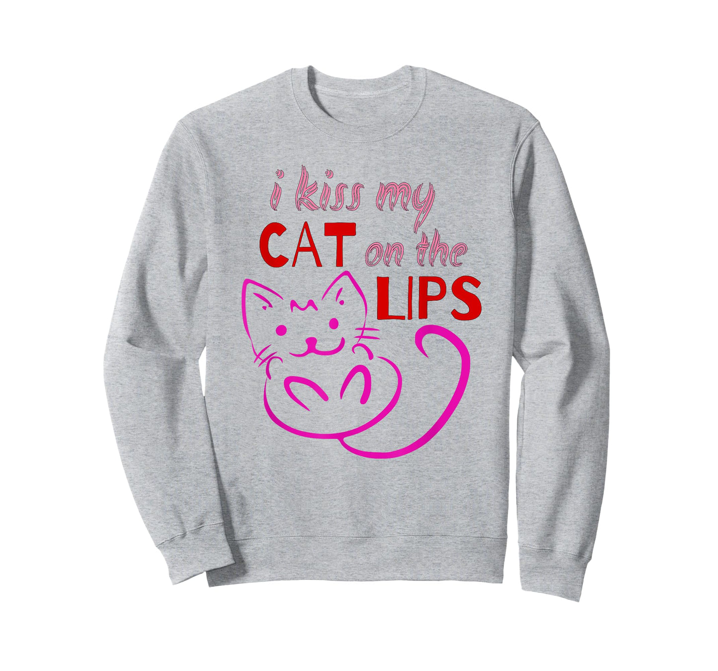 I Kiss My Cat on the Lips tee for kitty lovers & pet owners Men Women Girls Kids T-Shirt