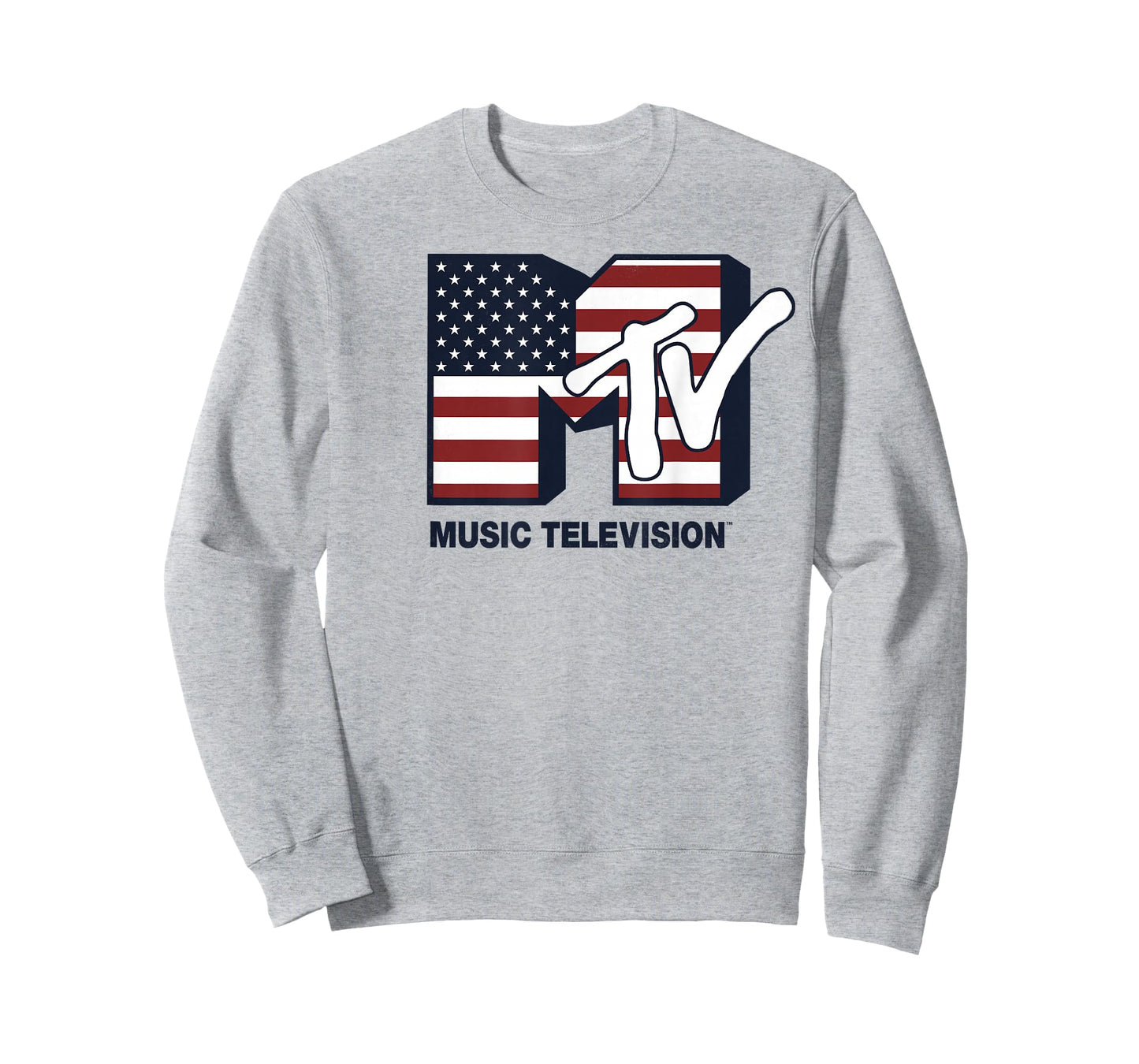 MTV Logo American Flag Graphic T-Shirt T-Shirt