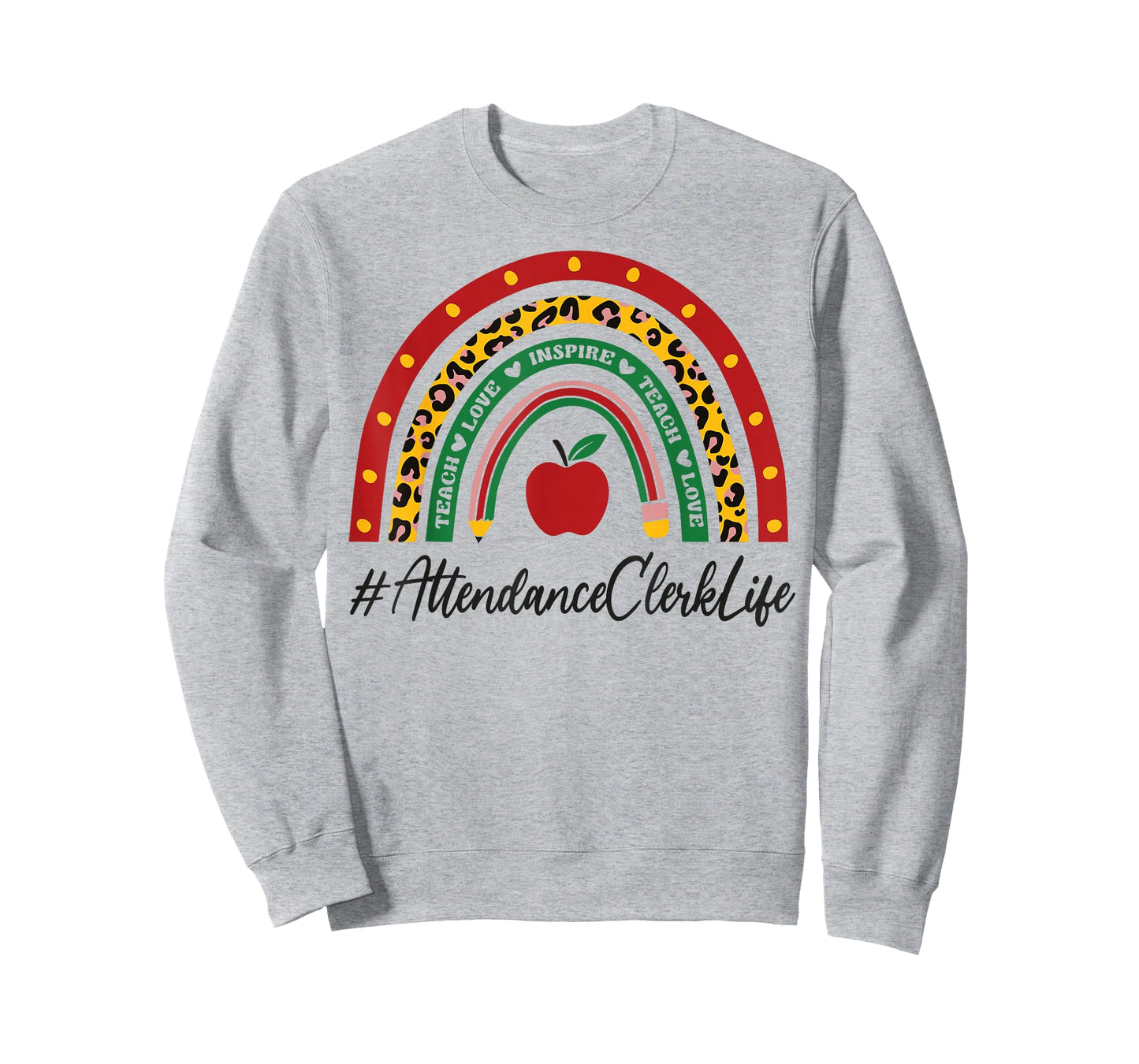 Attendance Clerk Rainbow Appreciation Day Back To School T-Shirt