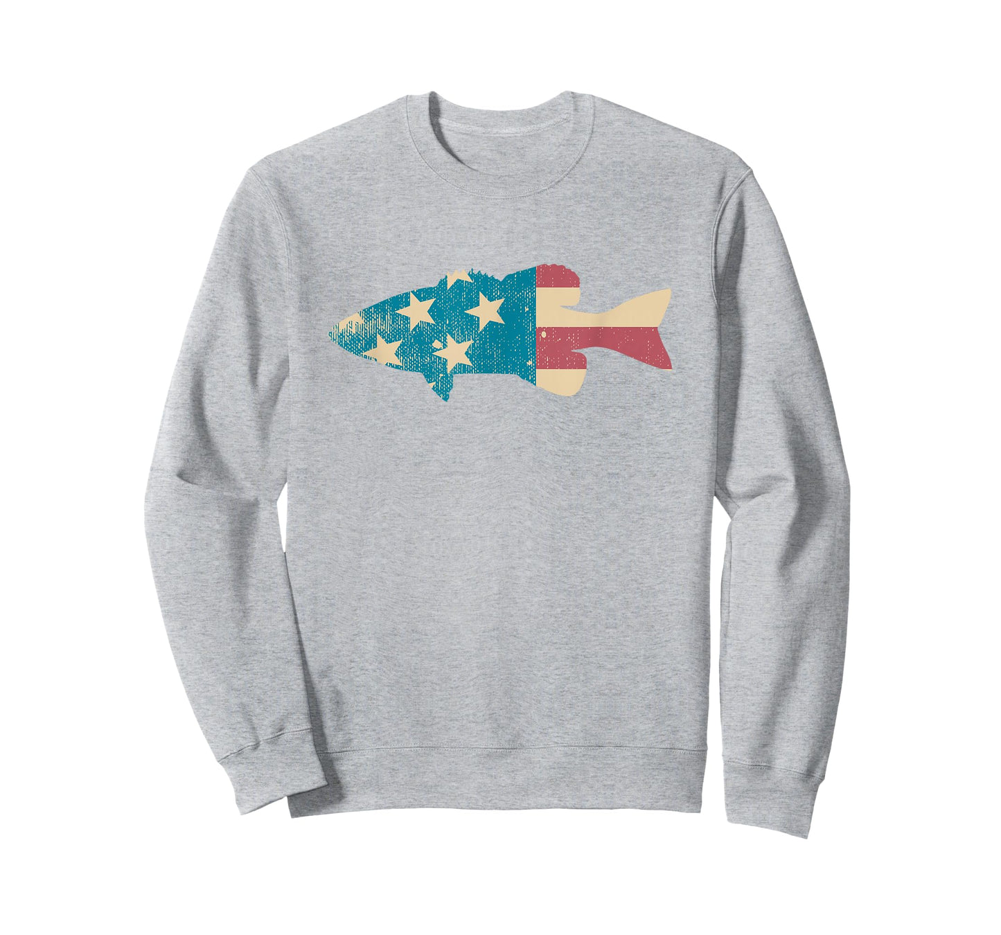 Largemouth Bass Fishing TShirt - American Flag Fishing T-Shirt