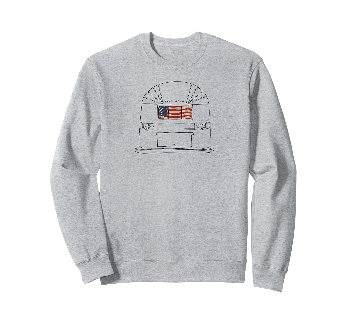Retro 60s Airstream USA Patriotic Flag Wanderlust T-Shirt
