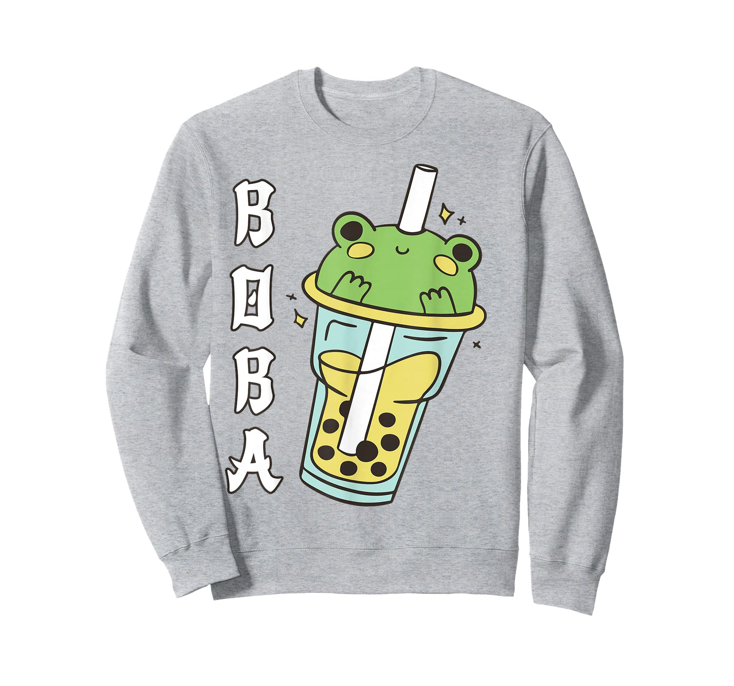 Cute Kawaii Frog Boba Tea Neko Anime Japanese Kids Teen Girl T-Shirt