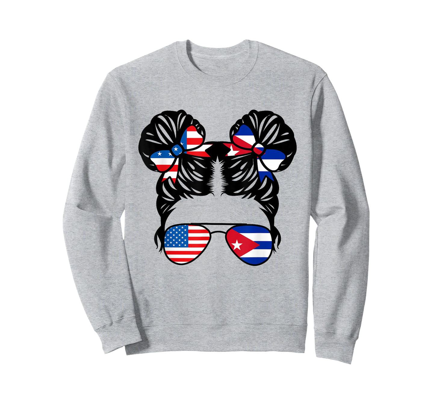 Half American Half Cuban Girl USA Cuba Flag Patriot T-Shirt