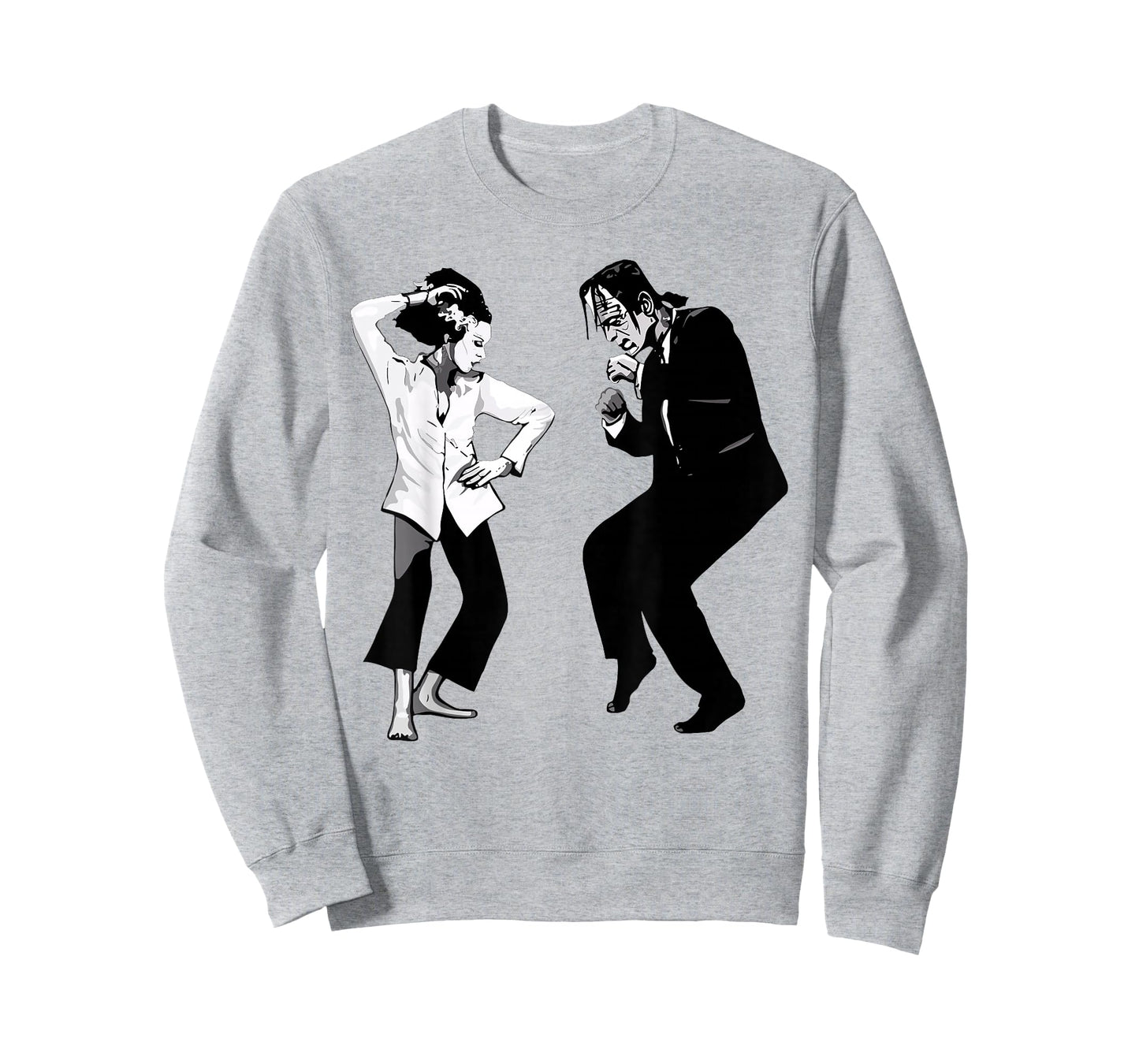 Retro Funny Frankenstein Monster and Bride Dancing Halloween T-Shirt