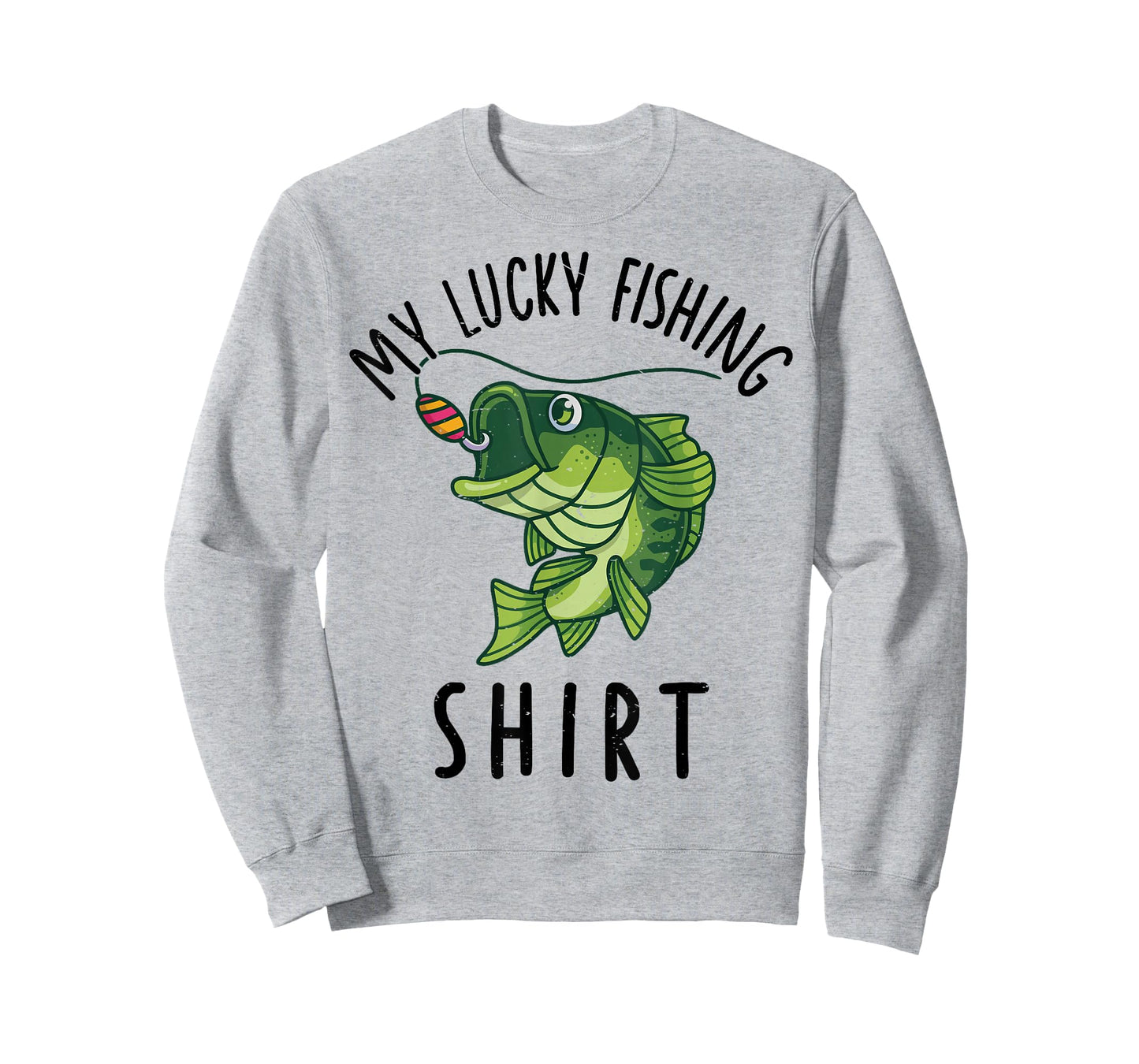 Kids Boys My Lucky Fishing-Shirt Bass Fish Dad Gift Funny T-Shirt