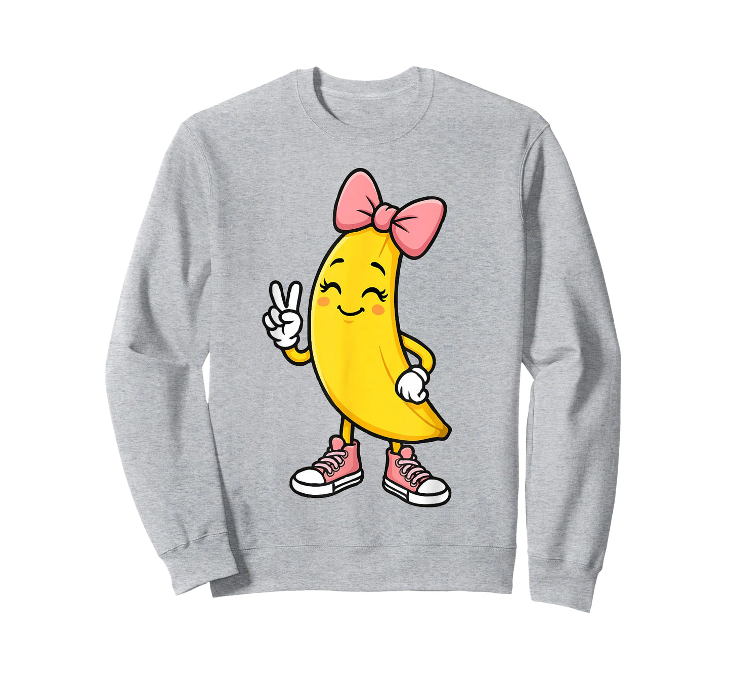 Funny Banana Coquette Bow Retro Banana Kids Girls Women T-Shirt