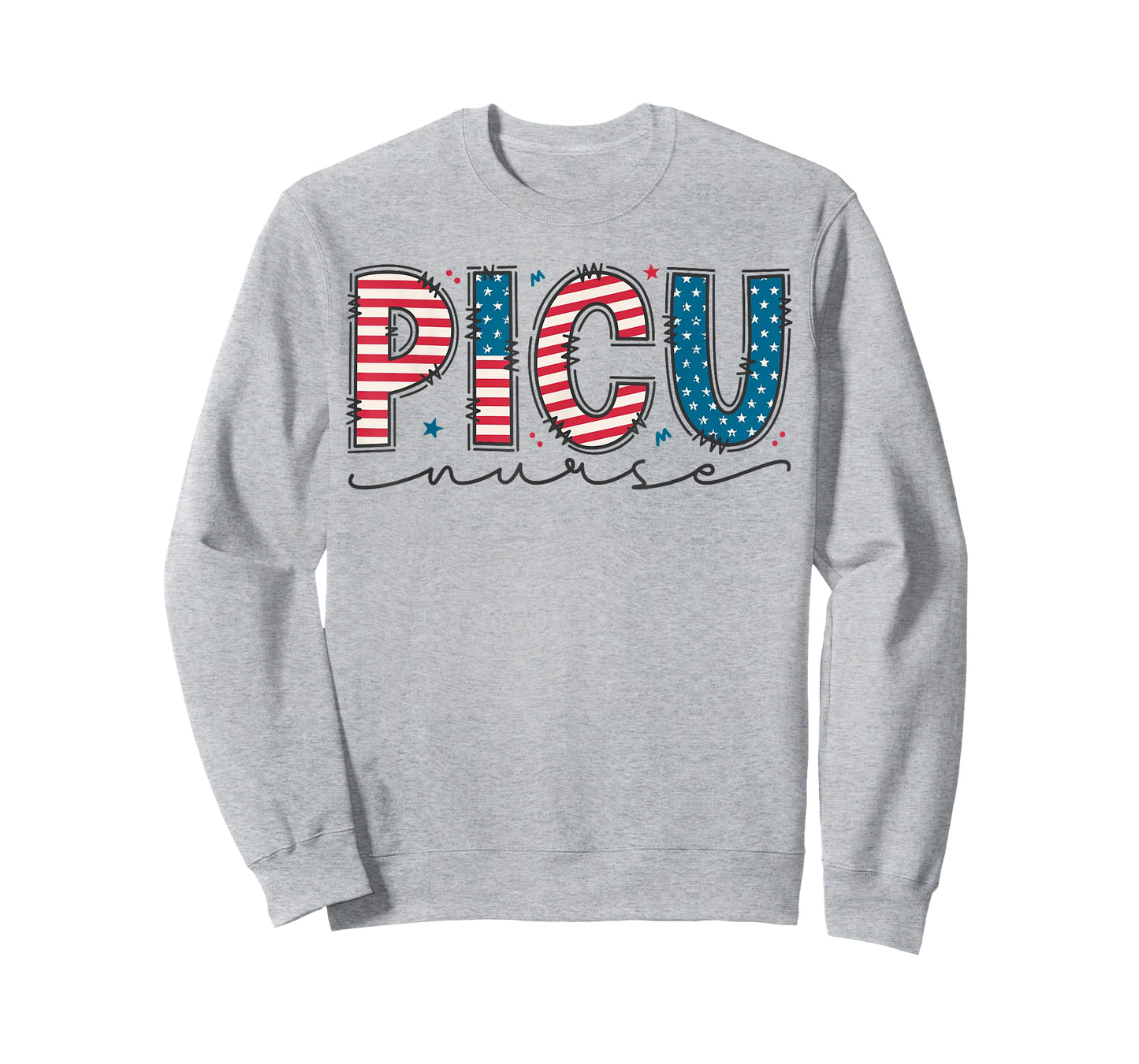 4th of July PICU Nurse, Pediatric Intensive Care Unit Nurse T-Shirt